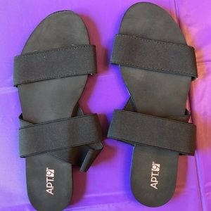 Strappy stretch sandals